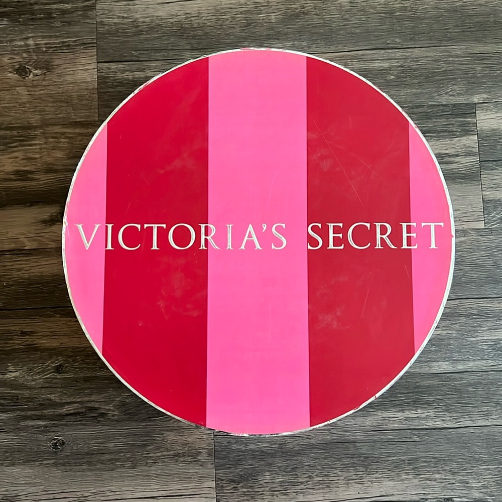 Vintage Victoria’s Secret Large Hat Box - Pink and Red